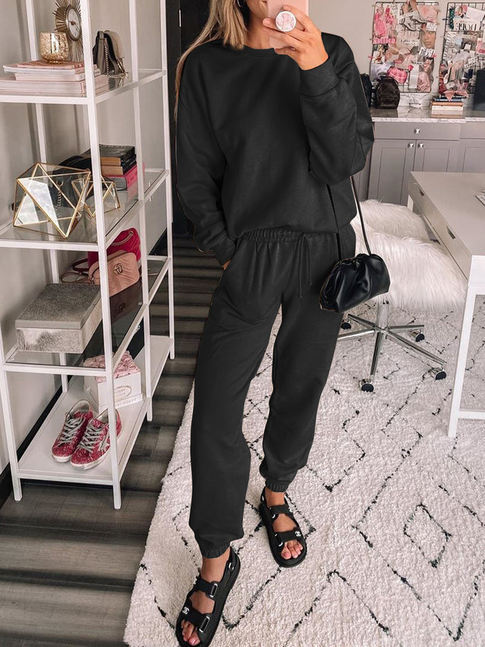 Casual Solid Color Long Sleeve Suit