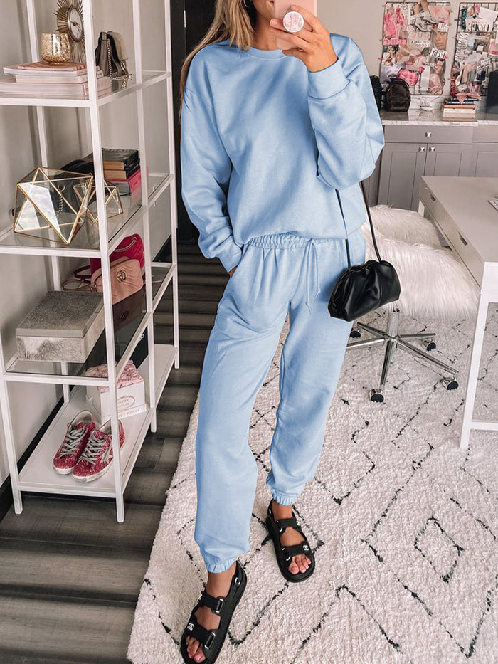 Casual Solid Color Long Sleeve Suit