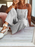 Casual Striped Sleeveless Suit