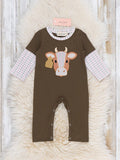 Cattle Ranch Layered Sleeve Romper