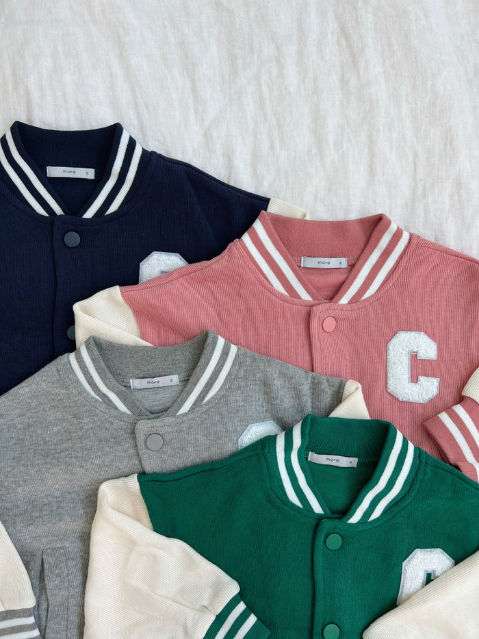 Charles Varsity Jacket Green - Sun Peony Coconut