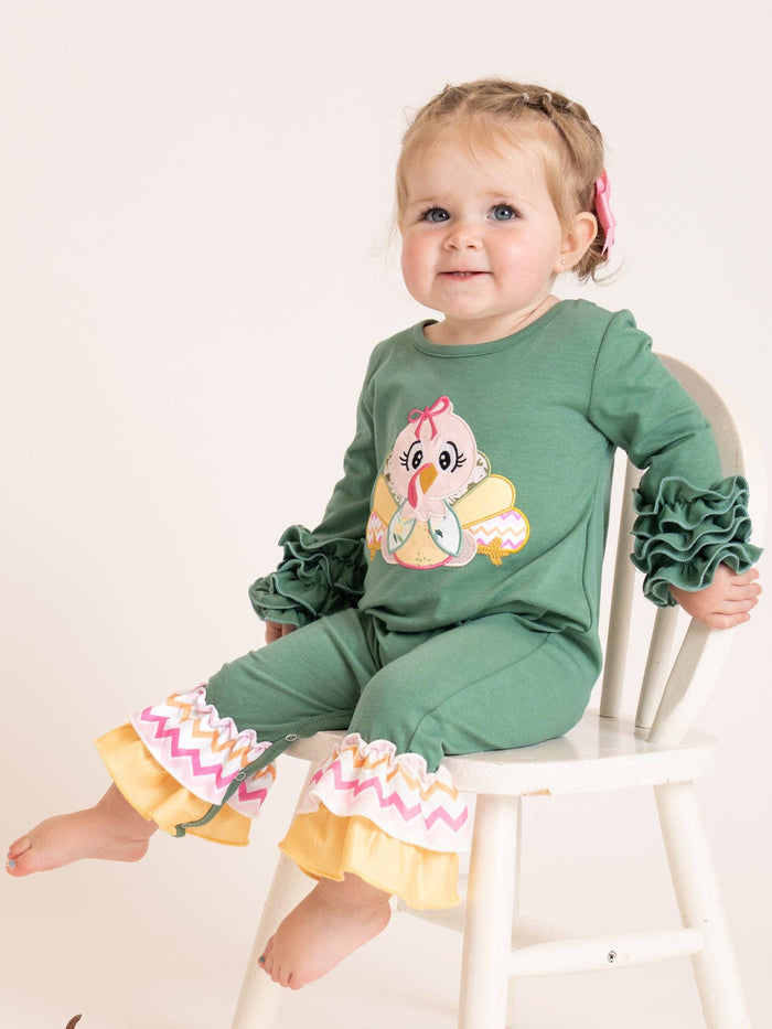 Chevron Turkey Romper