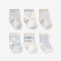 Classic Blue Non Slip Baby Socks 6pk