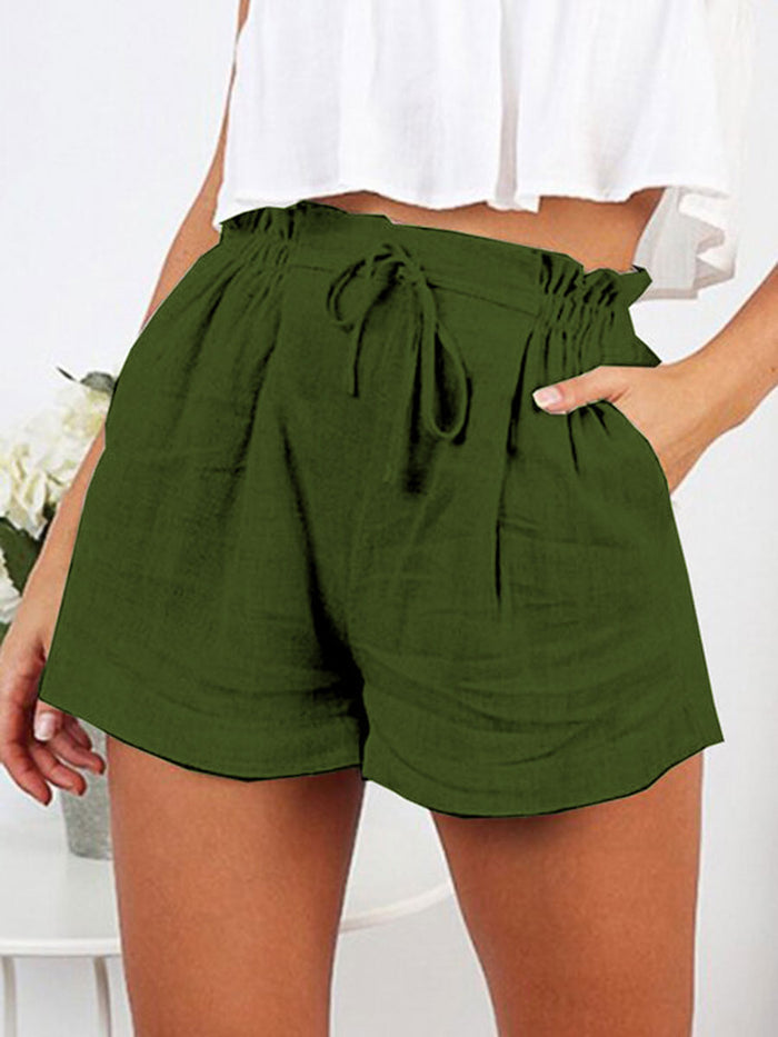 Cotton and Linen Loose Shorts