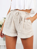 Cotton and Linen Loose Shorts