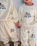 Cream Mini Sweatpants - Sun Peony Coconut
