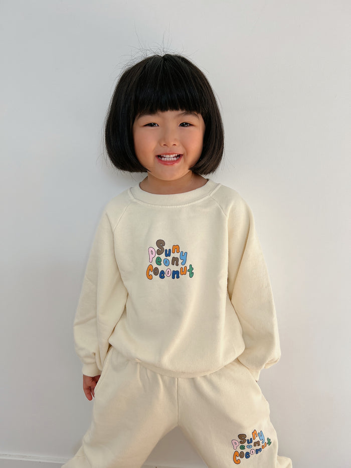 Cream Mini Sweatshirt - Sun Peony Coconut