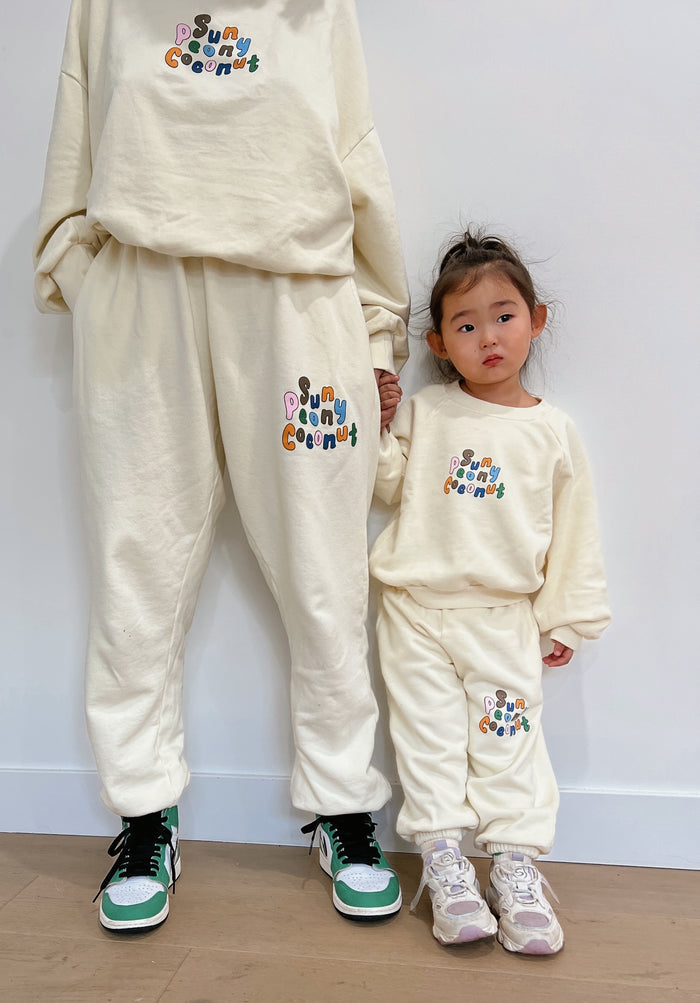 Cream Mom Sweatshirt - Sun Peony Coconut