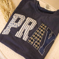 Denim Pray Christian Faith Short Sleeve T