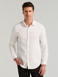 Diamond Jacquard Short Sleeve Shirt (Bright White)