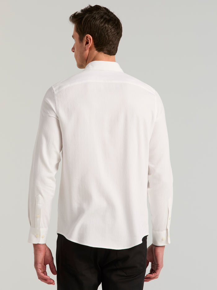 Diamond Jacquard Short Sleeve Shirt (Bright White)