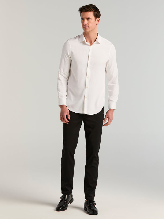 Diamond Jacquard Short Sleeve Shirt (Bright White)