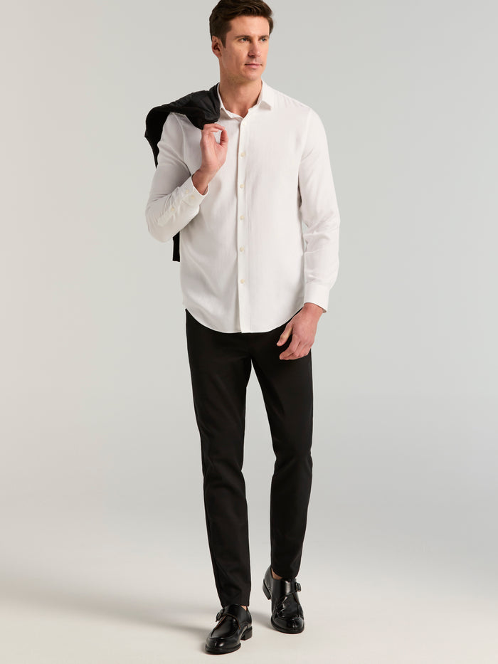 Diamond Jacquard Short Sleeve Shirt (Bright White)