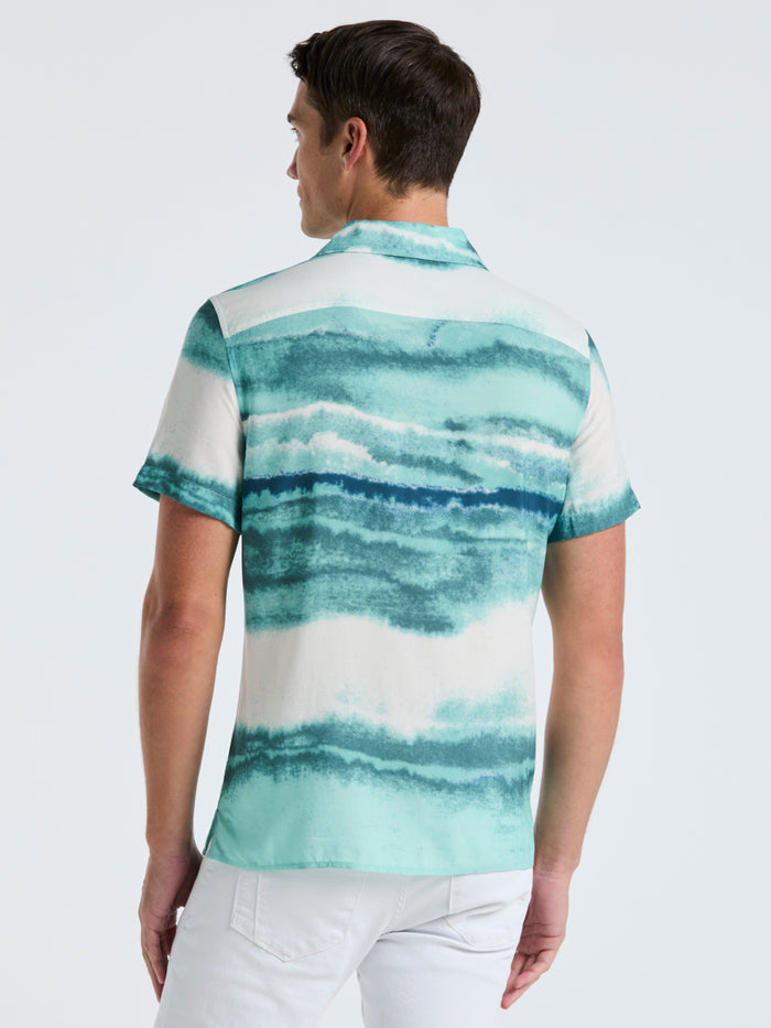 EcoVero™ Wave Print Shirt (Wasabi)