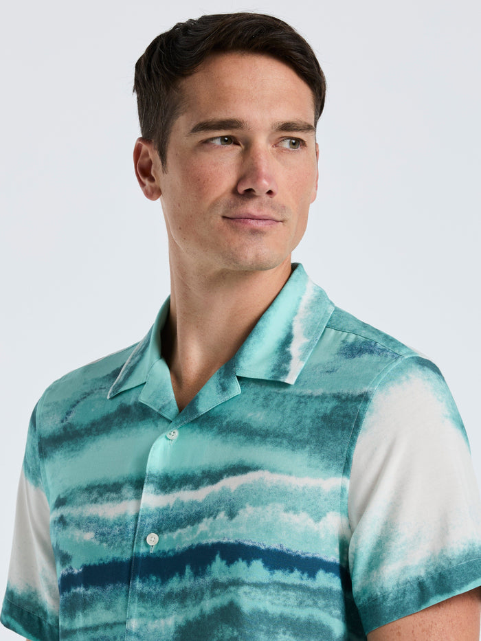 EcoVero™ Wave Print Shirt (Wasabi)