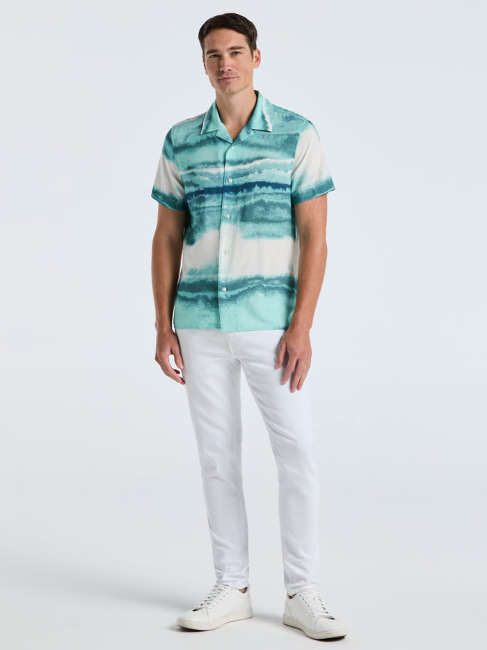 EcoVero™ Wave Print Shirt (Wasabi)