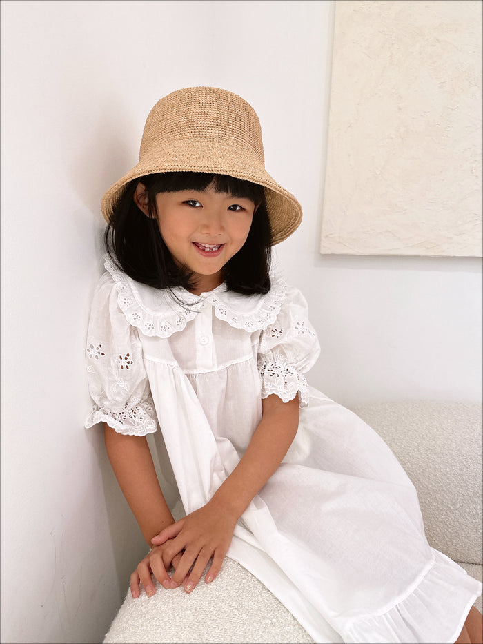 Ella Summer Girl Dress - Sun Peony Coconut