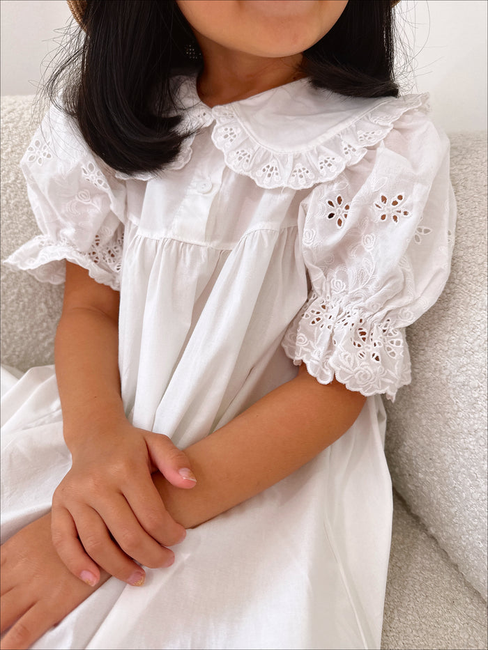 Ella Summer Girl Dress - Sun Peony Coconut