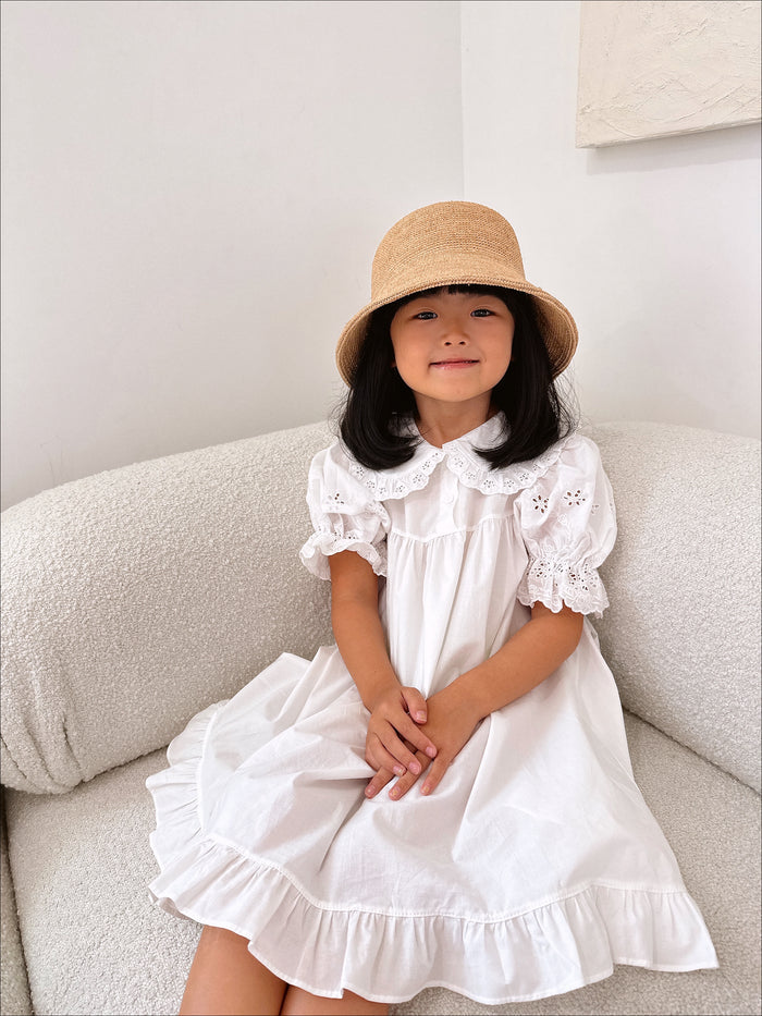 Ella Summer Girl Dress - Sun Peony Coconut