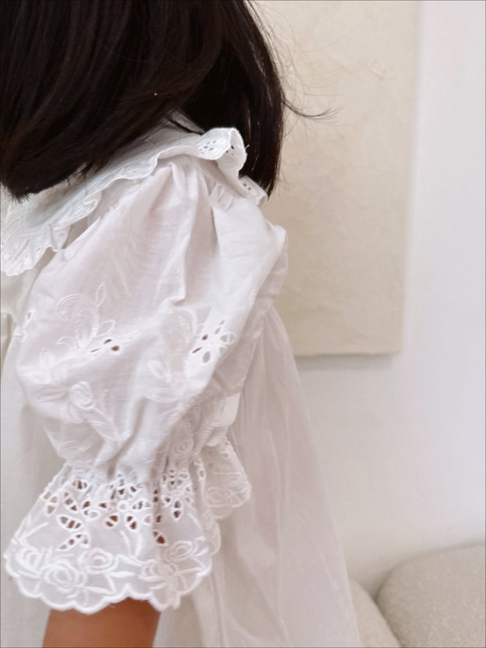 Ella Summer Girl Dress - Sun Peony Coconut