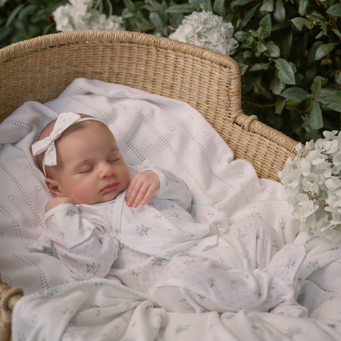 English Rose Organic Cotton 3Pc Layette Set