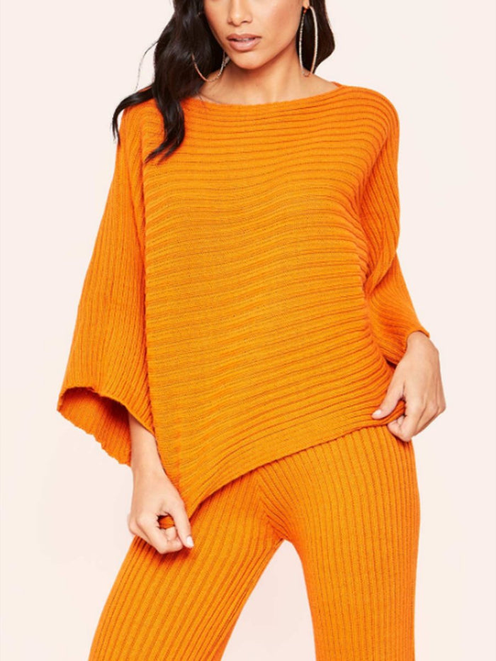 Everleigh Grey Ribbed Knit Co-Ord Set