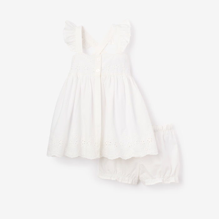 Eyelet Lace Ruffle Dress