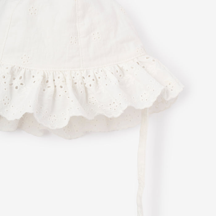 Eyelet Lace Ruffle Sunhat