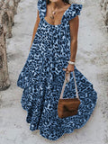 Fashion And Elegant Retro Leopard Print Long Dress