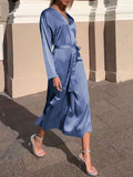 Fashion Long-sleeved All-match Slim Dress