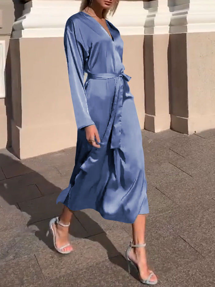 Fashion Long-sleeved All-match Slim Dress
