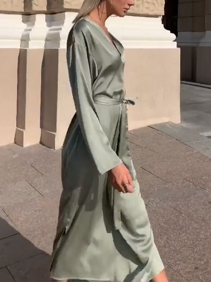 Fashion Long-sleeved All-match Slim Dress