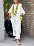 Fashionable Simple Casual Loose Top Pants Suit