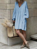 Fashionable Solid Color Casual Dress
