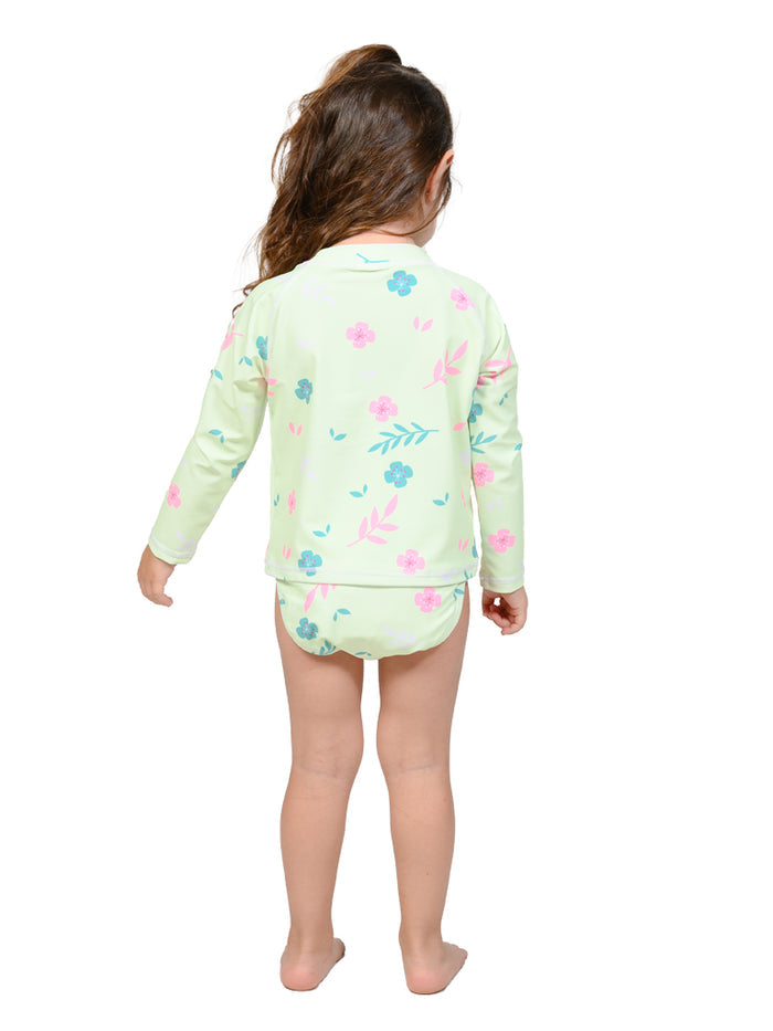 Flamingo rash guard ensemble