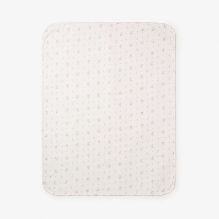 Folklore Floral Print Organic Cotton Pointelle Baby Blanket