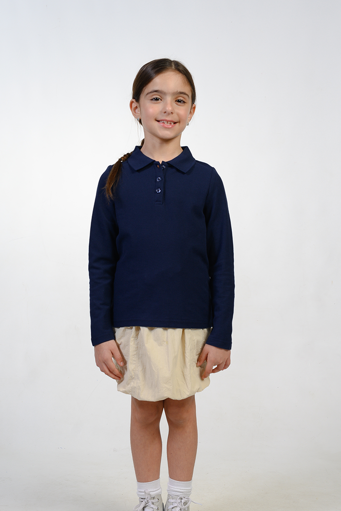 Girls' Long Sleeve Polo
