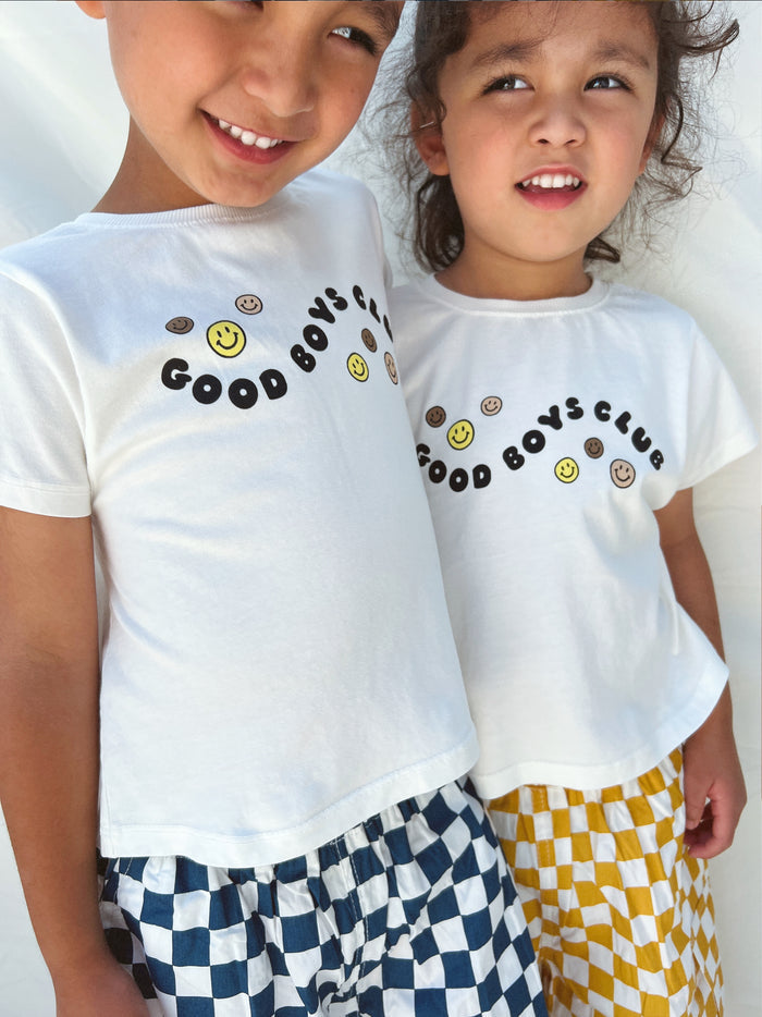 (PRE-ORDER)Good Boys Club Tee - Sun Peony Coconut
