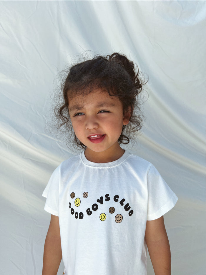 (PRE-ORDER)Good Boys Club Tee - Sun Peony Coconut