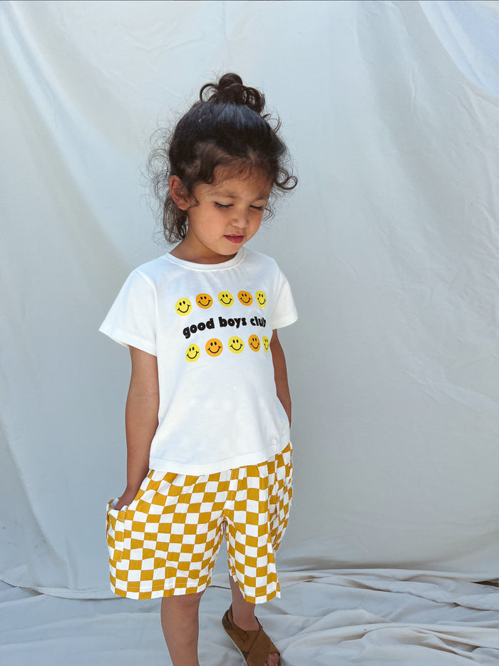 Good Boys Club Tee - Sun Peony Coconut