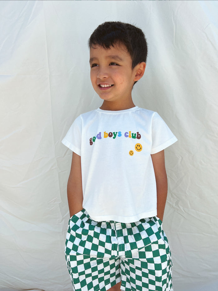 (PRE-ORDER)Good Boys Club Tee - Sun Peony Coconut