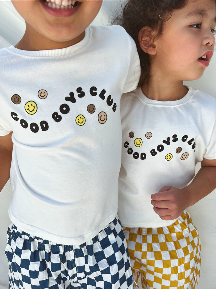 (PRE-ORDER)Good Boys Club Tee - Sun Peony Coconut