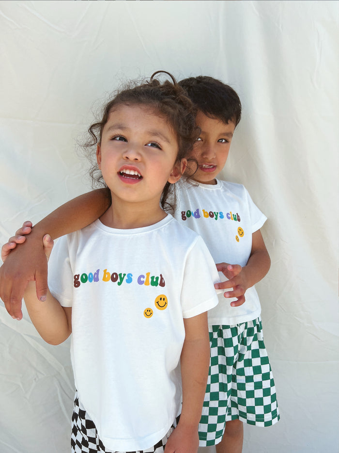 (PRE-ORDER)Good Boys Club Tee - Sun Peony Coconut