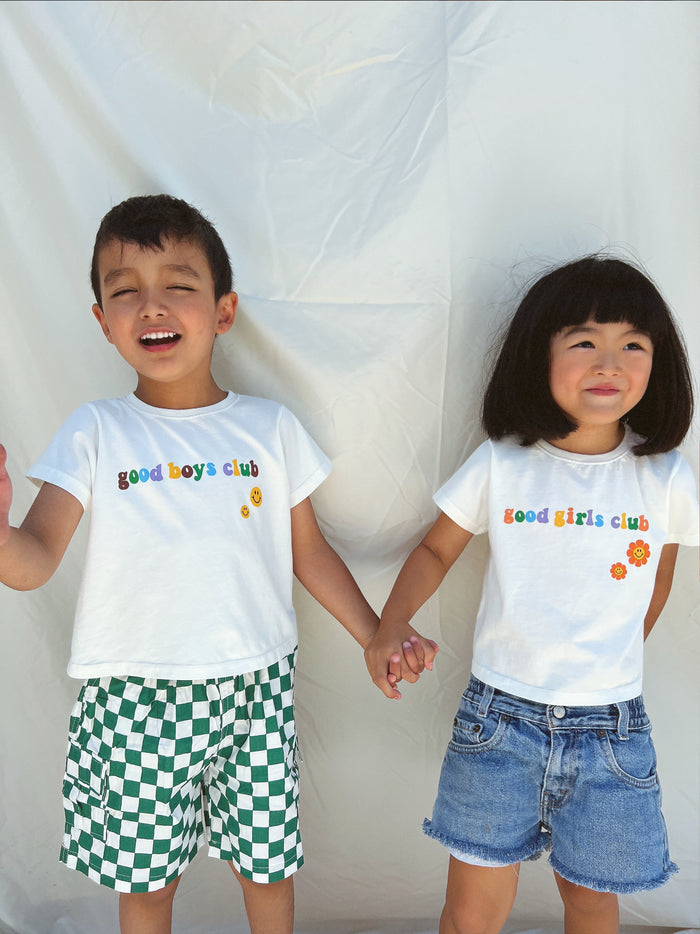 (PRE-ORDER)Good Boys Club Tee - Sun Peony Coconut