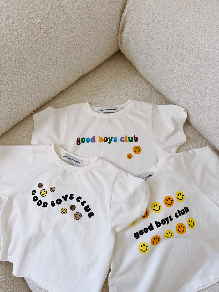 Good Boys Club Tee - Sun Peony Coconut