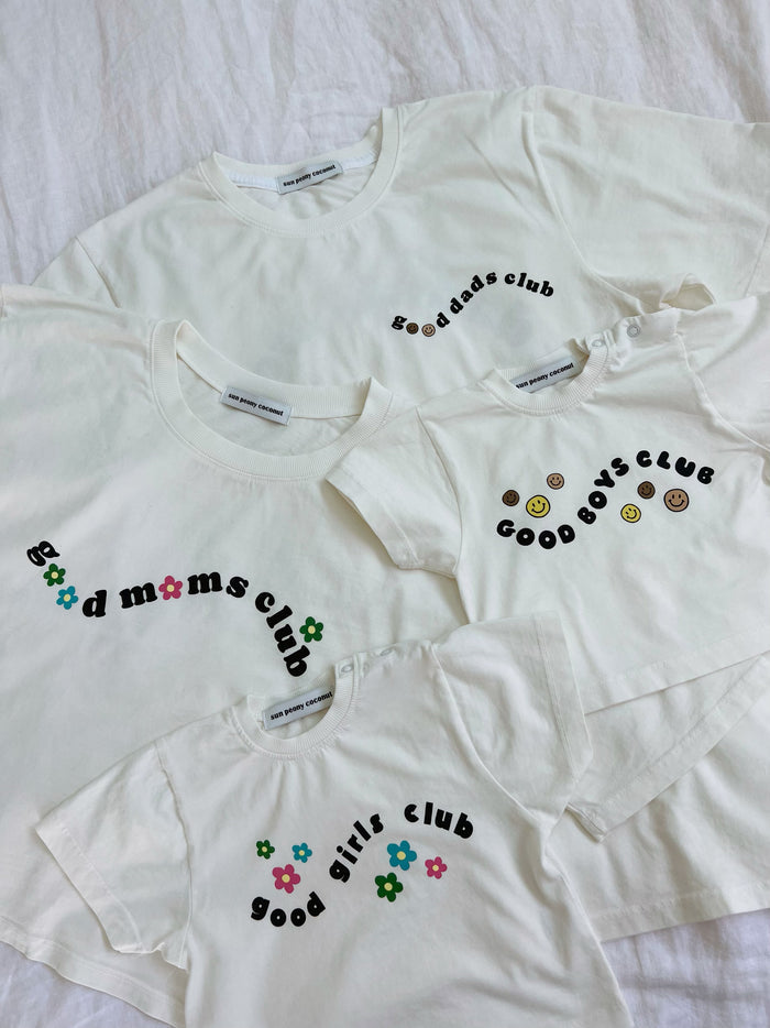 (PRE-ORDER)Good Boys Club Tee - Sun Peony Coconut