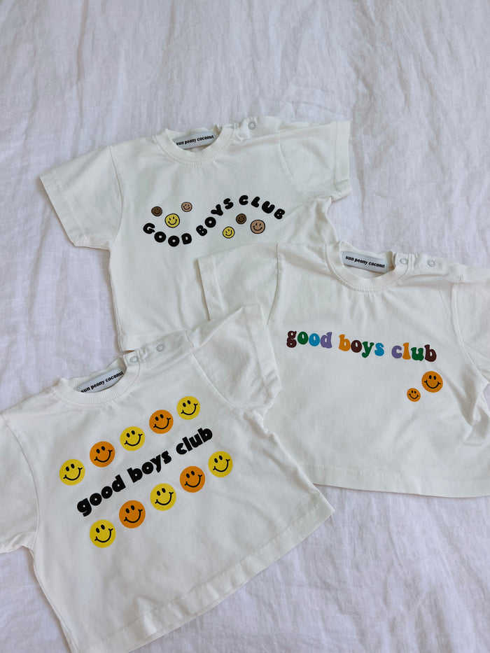 Good Boys Club Tee - Sun Peony Coconut
