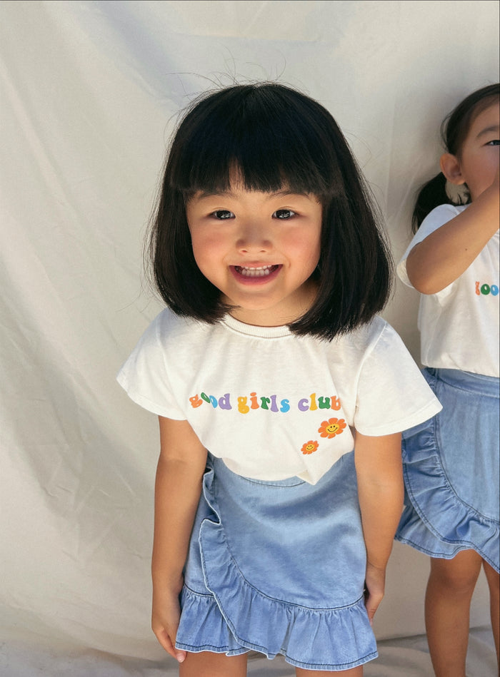 (PRE-ORDER)Good Girls Club Tee - Sun Peony Coconut