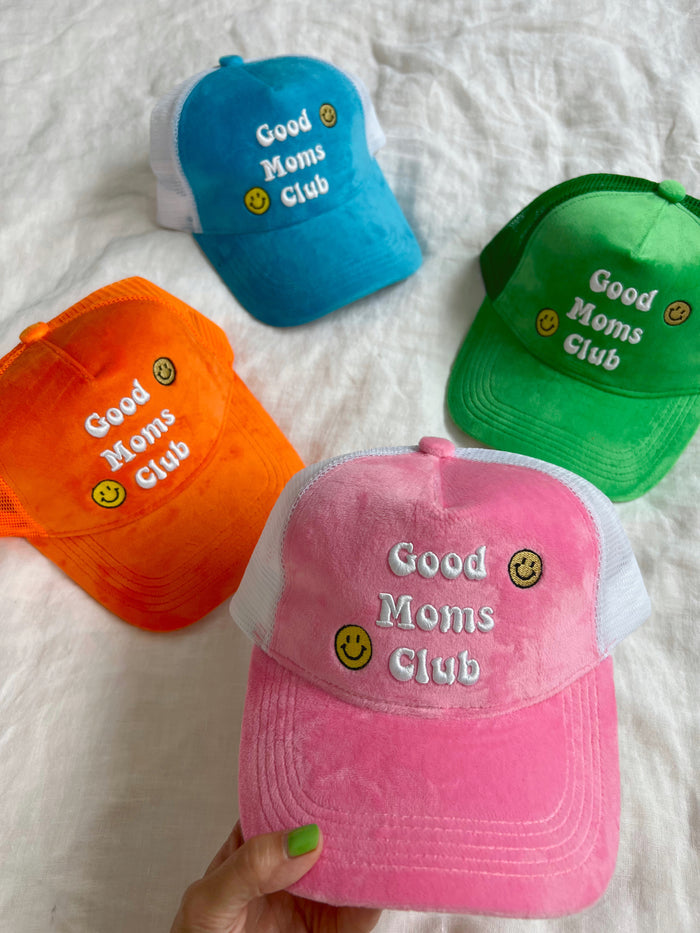 Good Moms Club Summer Candy Trucker Hat - Sun Peony Coconut