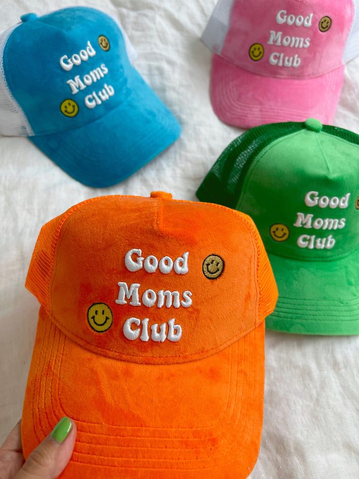 Good Moms Club Summer Candy Trucker Hat - Sun Peony Coconut